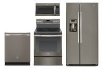 KIT GE 4 Piece Kitchen Appliance Package - Slate