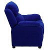 Brown Microfiber Kids Recliner with Storage Arms-2