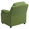 Avocado Microfiber Kids Recliner with Storage Arms-3