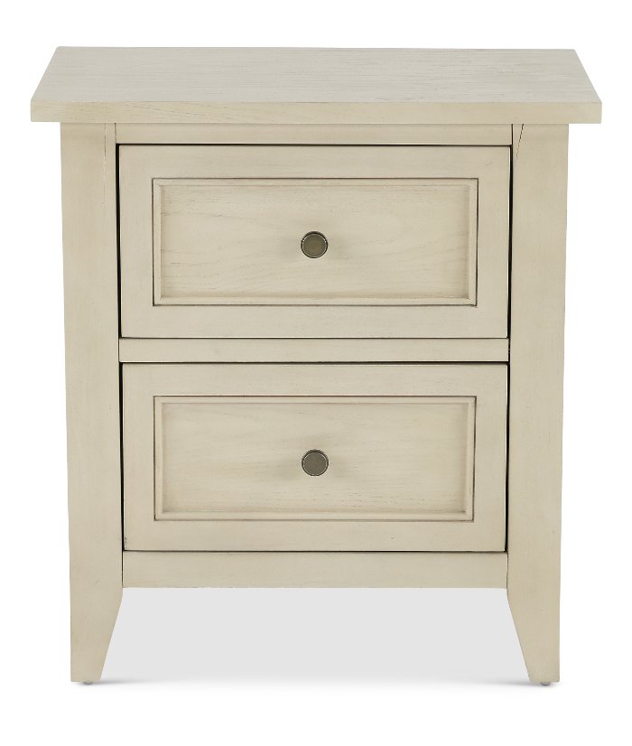 Raelynn Weathered White Nightstand
