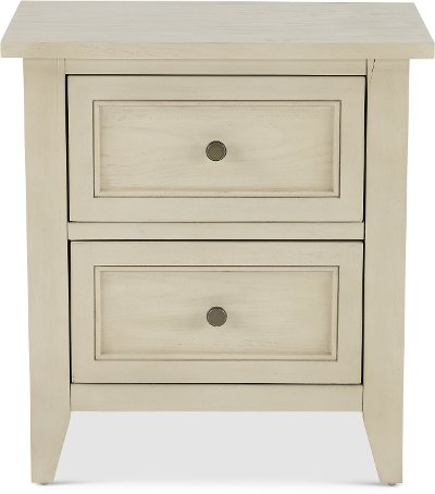 Weathered White Nightstand - Raelynn