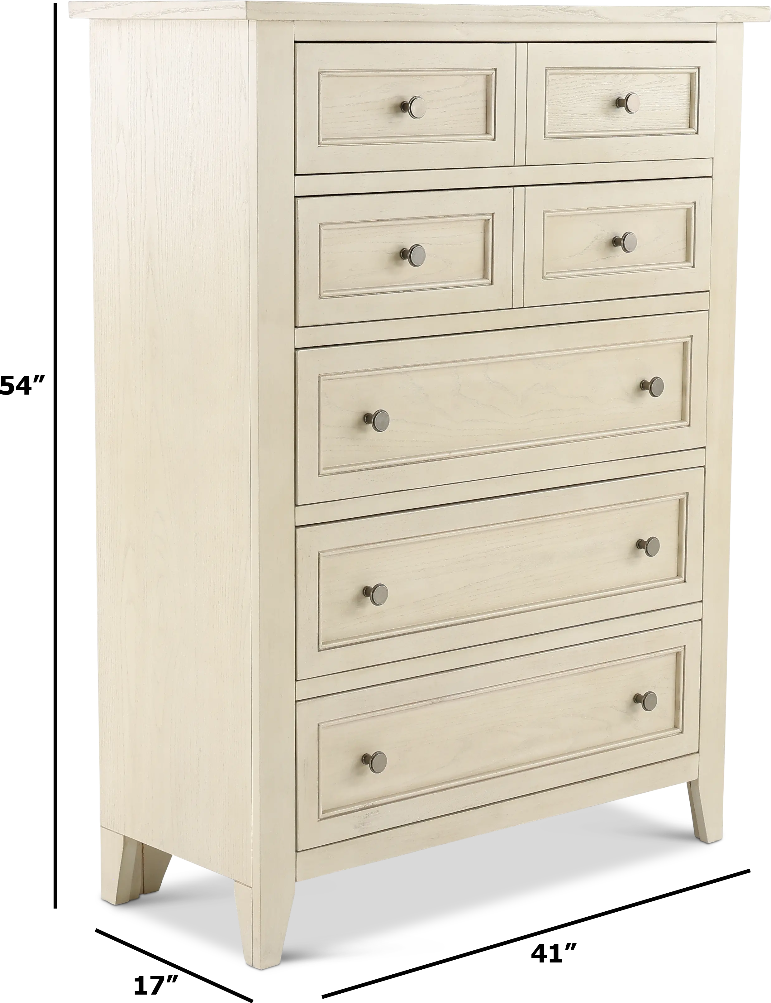 Raelynn Weathered White Chest of Drawers-3