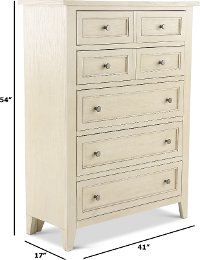 Weathered White Chest of Drawers - Raelynn-3