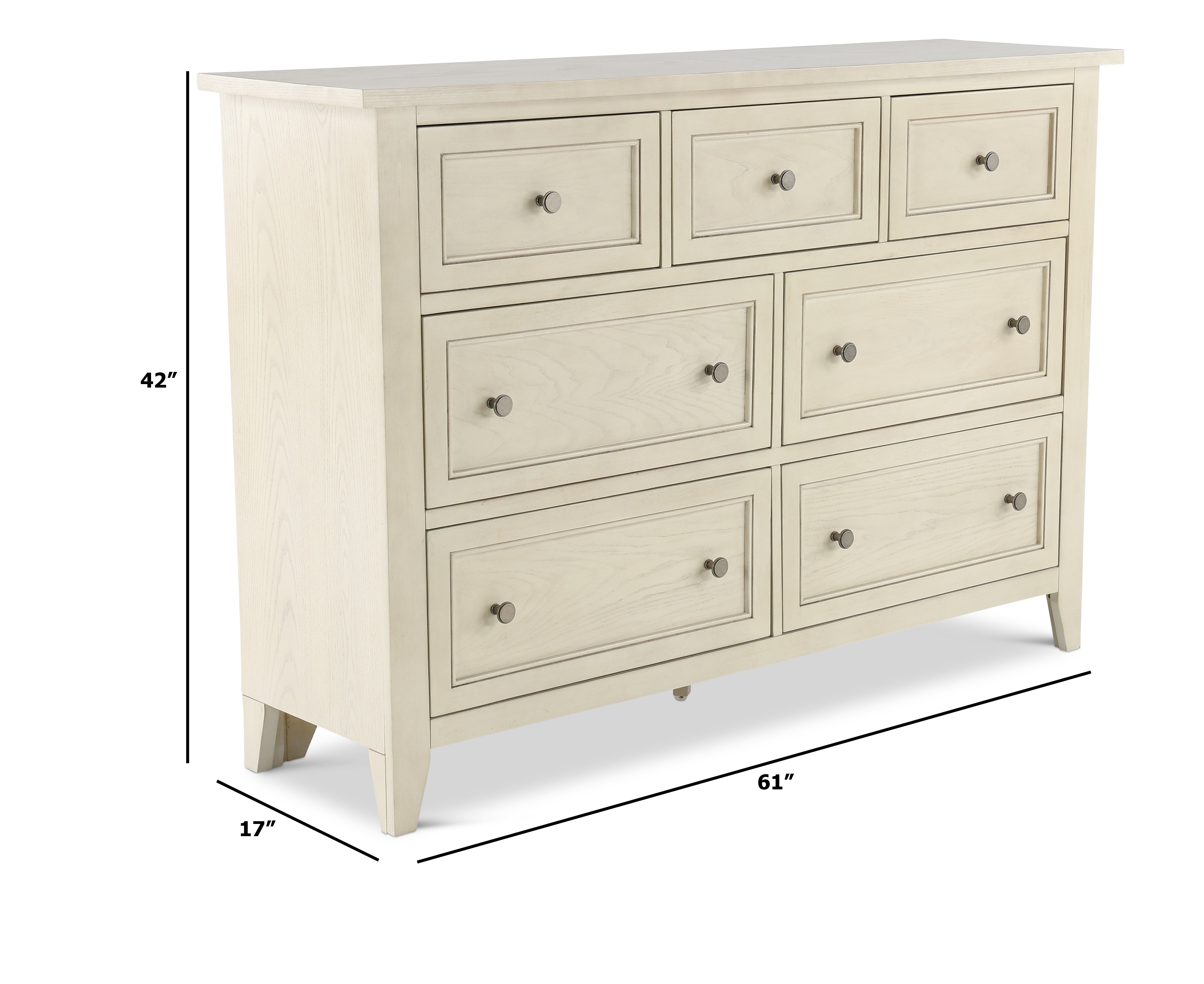 Raelynn Weathered White Dresser-3