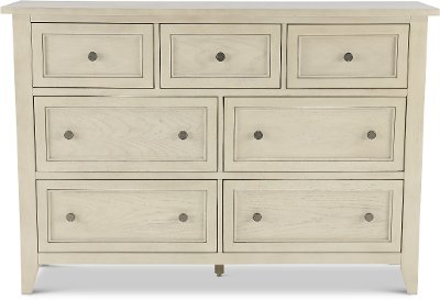 Weathered White Casual Traditional Dresser - Raelynn