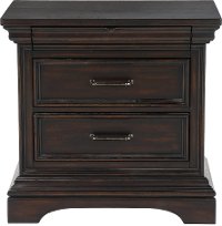 Classic Traditional Dark Brown Nightstand - Caldwell