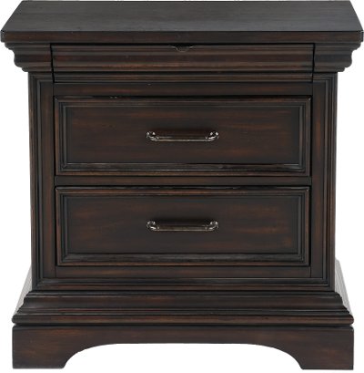Classic Traditional Dark Brown Nightstand - Caldwell