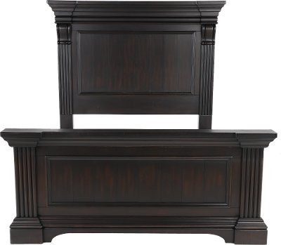 Classic Traditional Dark Brown King Size Bed - Caldwell