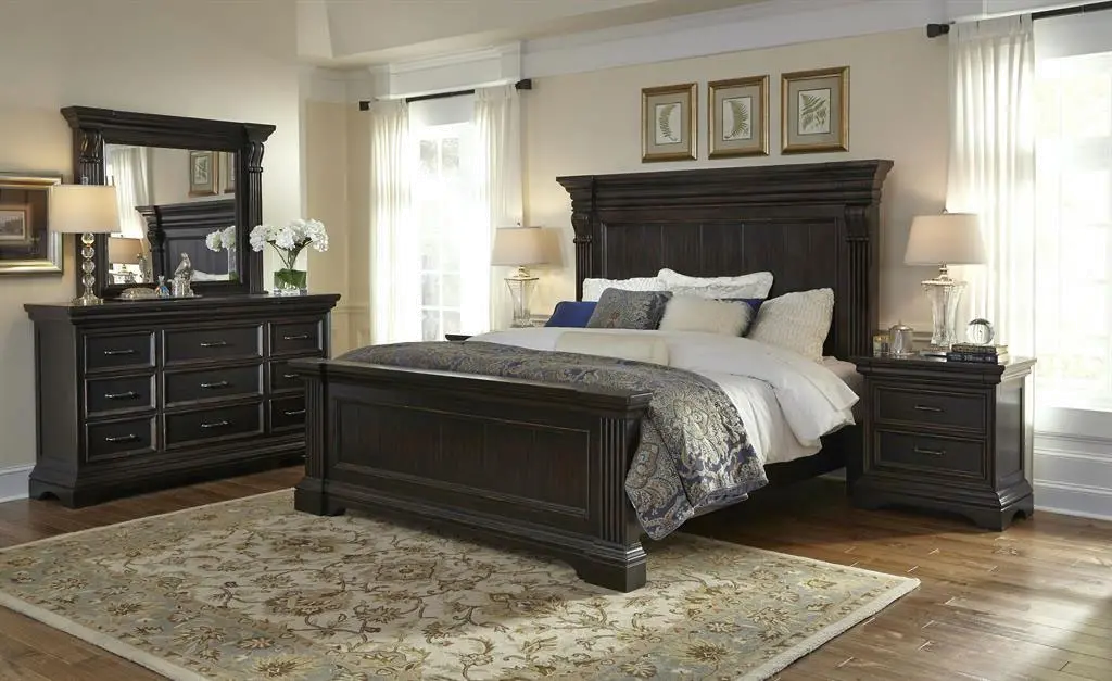 Caldwell Dark Brown 4 Piece Queen Bedroom Set-1