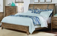 Rustic Casual Pine King Sleigh Bed - Nelson