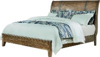 Rustic Casual Pine King Sleigh Bed - Nelson-2