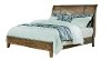 Rustic Casual Pine California King Sleigh Bed - Nelson-2