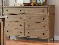 Rustic Casual Toffee Brown Dresser - Savannah