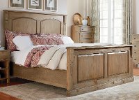 Rustic Casual Toffee Brown King Size Bed - Savannah