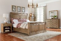 Rustic Casual Toffee Brown 6 Piece King Bedroom Set - Savannah
