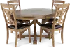 Grandview Traditional Brown 5 Piece Round Dining Set