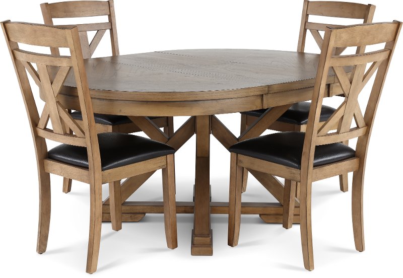 5 Piece Round Dining Set Grandview, Round Breakfast Table And Chairs