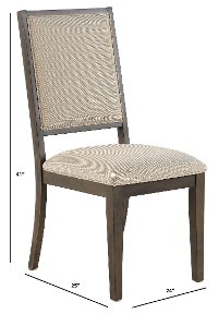 Gray Contemporary Upholstered Dining Chair - Hartford -3
