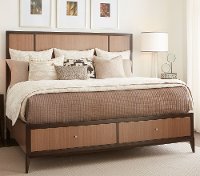 Modern Milk & Dark Chocolate Queen Storage Bed - Urban Rhythm