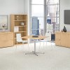 Natural Maple 36 Inch Square Metal X Base - Conference Tables-1