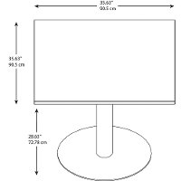 36 Inch Square Natural Maple Table Metal Disc Base-3