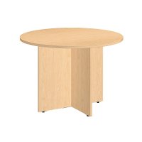 Natural Maple 42 Inch Round Table Wood Base - Conference Tables-2