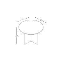 Natural Maple 42 Inch Round Table Wood Base - Conference Tables-5