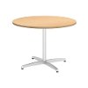 Natural Maple 42 Inch Round Table Metal X Base - Conference Tables-2