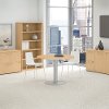 Natural Maple 42 Inch Round Table Metal Disc Base - Conference Tables-1