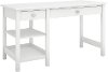 Pure White Computer Desk with Open Storage - Broadview -3