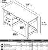 Pure White Computer Desk with Open Storage - Broadview -5