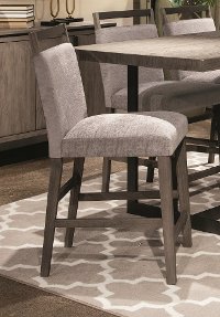 Gray Upholstered Counter Stool - Polo