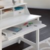 Pure White Computer Desk with 2 Drawer Pedestal - Broadview -2