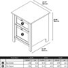Pure White 2 Drawer File Cabinet - Broadview -5