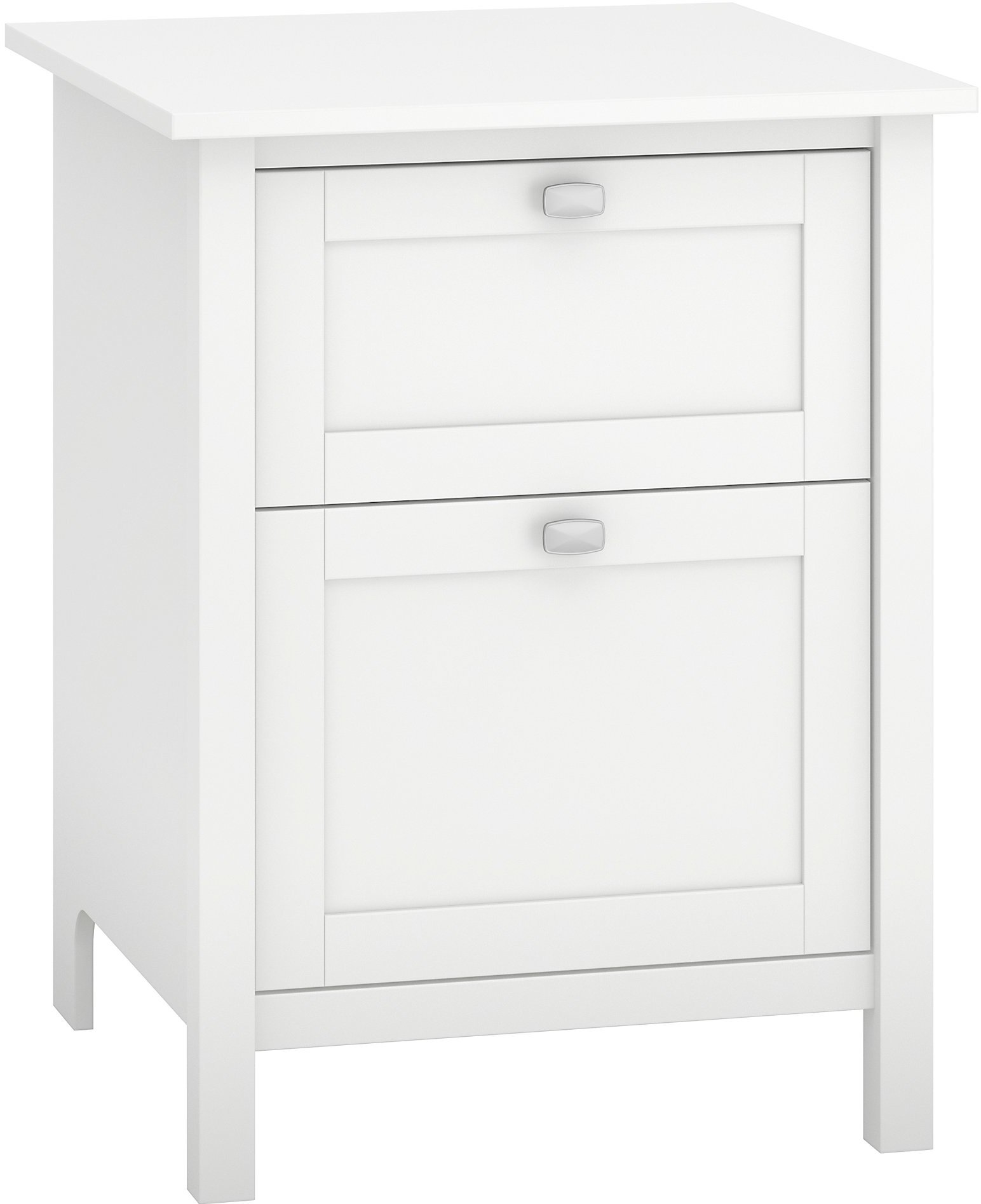 Pure White 2 Drawer File Cabinet - Broadview -2
