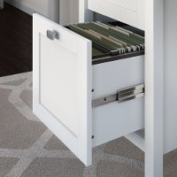 Pure White 2 Drawer File Cabinet - Broadview -3