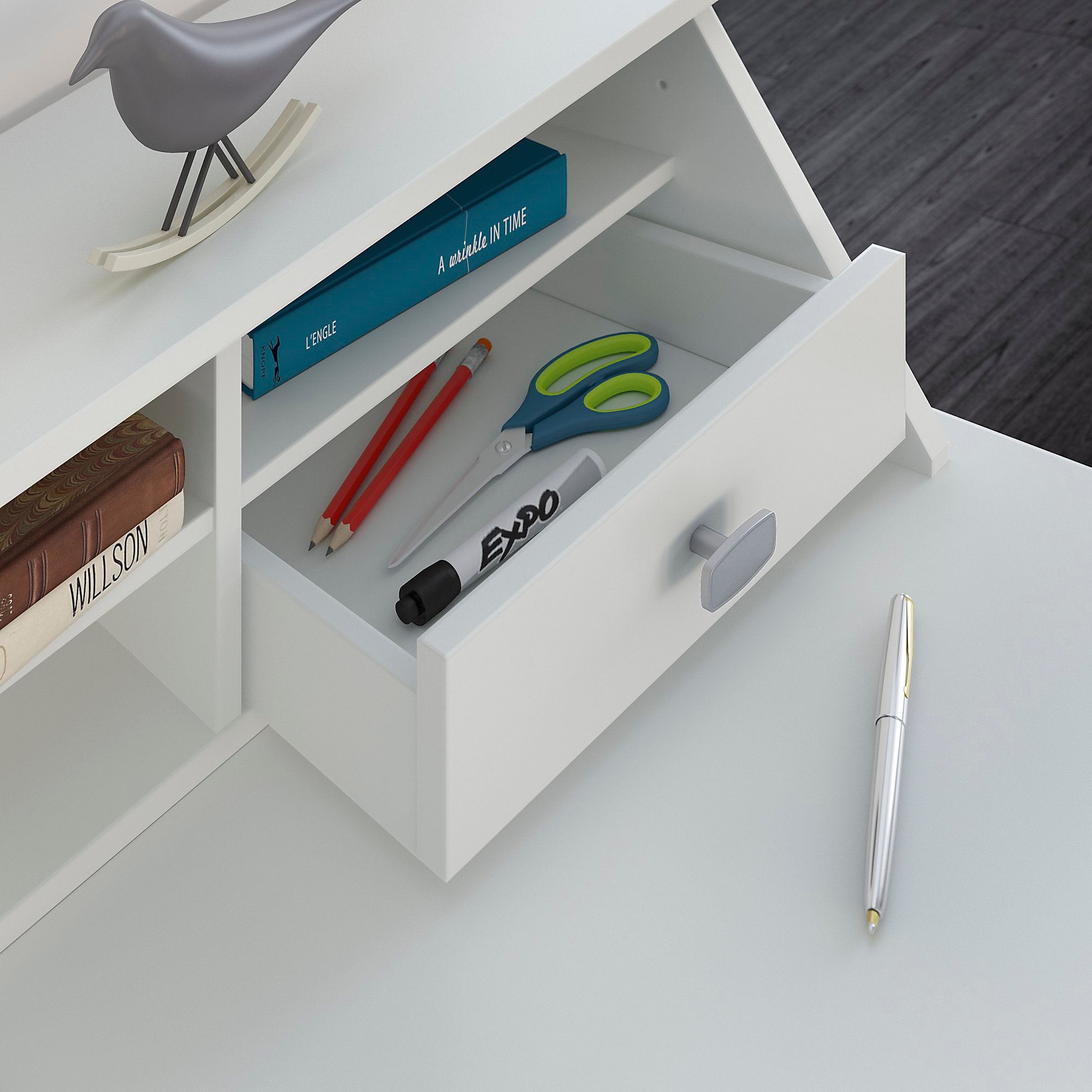 Pure White Desktop Organizer - Broadview-2
