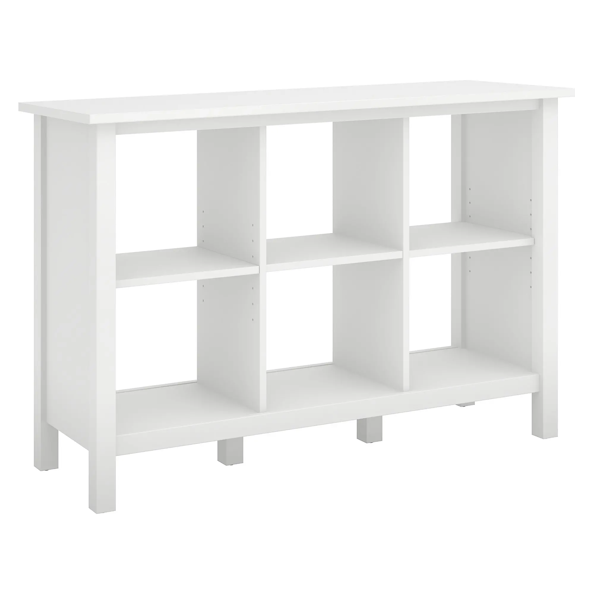 BDB145WH-03 Pure White 6 Cube Storage Bookcase - Broadview-1