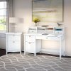 Computer Desk with Pedestal, Organizer and File Cabinet - Broadview