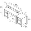 Computer Desk with Pedestal, Organizer and File Cabinet - Broadview -4