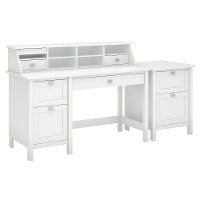 Computer Desk with Pedestal, Organizer and File Cabinet - Broadview-5