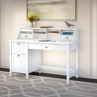 Computer Desk with 2 Drawer Pedestal and Organizer - Broadview