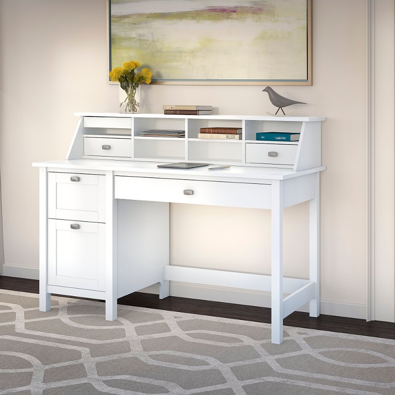 Computer Desk With 2 Drawer Pedestal And Organizer Broadview Rc Willey Computer Desk With 2 Drawer Pedestal, Desks For 2