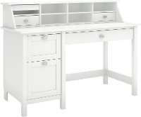 Computer Desk with 2 Drawer Pedestal and Organizer - Broadview-4