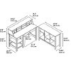 Computer Desk with Open Storage, Bookcase and Organizer - Broadview -5