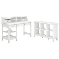 Computer Desk with Open Storage, Bookcase and Organizer - Broadview -1