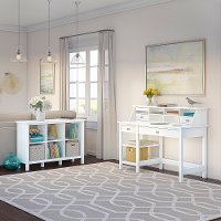 Computer Desk with Open Storage, Bookcase and Organizer - Broadview -2
