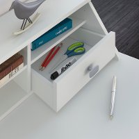 Computer Desk with Open Storage, Bookcase and Organizer - Broadview -4