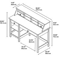 Computer Desk with Open Storage and Desktop Organizer - Broadview -5