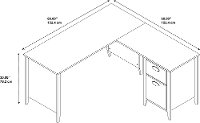 Kathy Ireland 60 Inch L-Desk - Connecticut -5